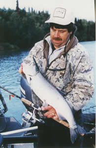 Murray Fenton with a great Kasilof River Silver Salmon
